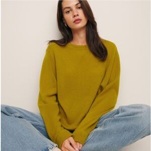 Reformation Mustard Crew Neck Sweater